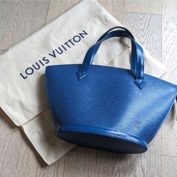 LOUIS VUITTON Saint Jacques PM Shoulder Bag Epi Leather Blue - Picture 3 of 11